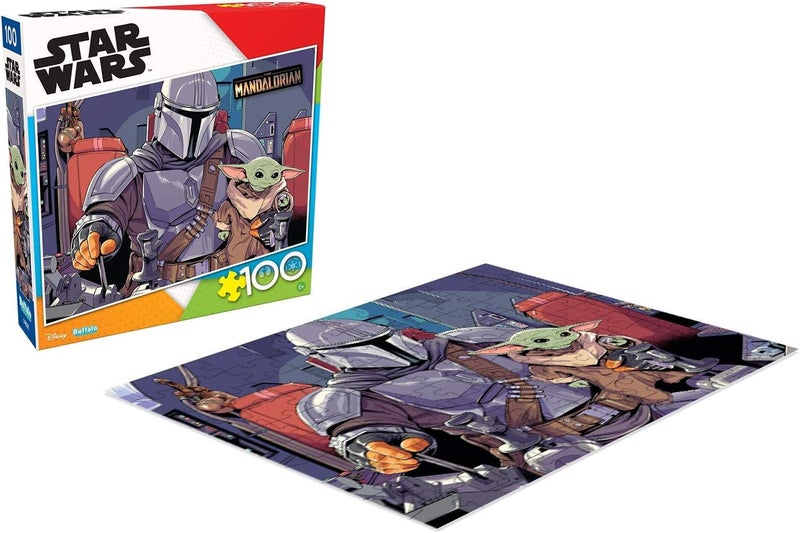 Buffalo Games - Star Wars - The Mandalorian and The Child - 100 Piece Jigsaw Puzzle for Families -Challenging Puzzle Perfect for Game Nights - Finished Size is 15.00 x 11.00 - Image 4